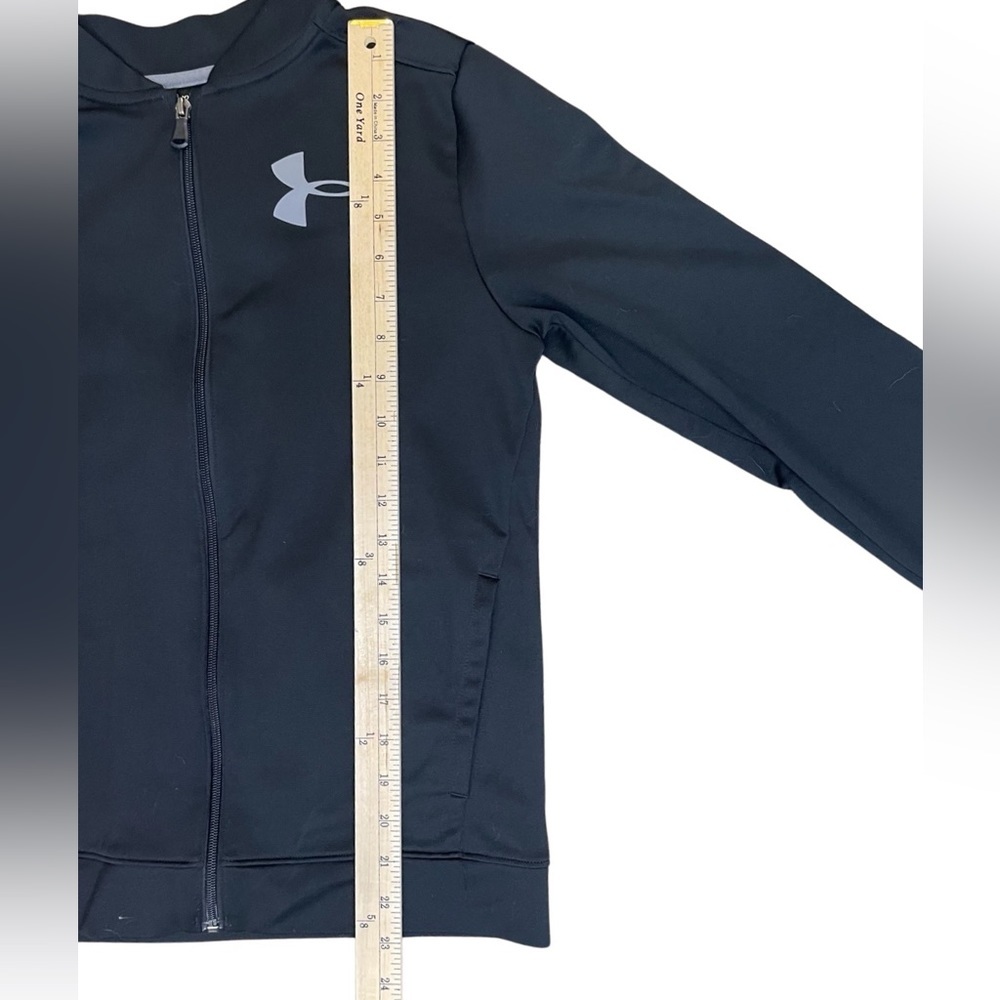 Unisex Under Armor Black Zip Up Athletic Jacket Size: Youth XL - Picture 6 of 9